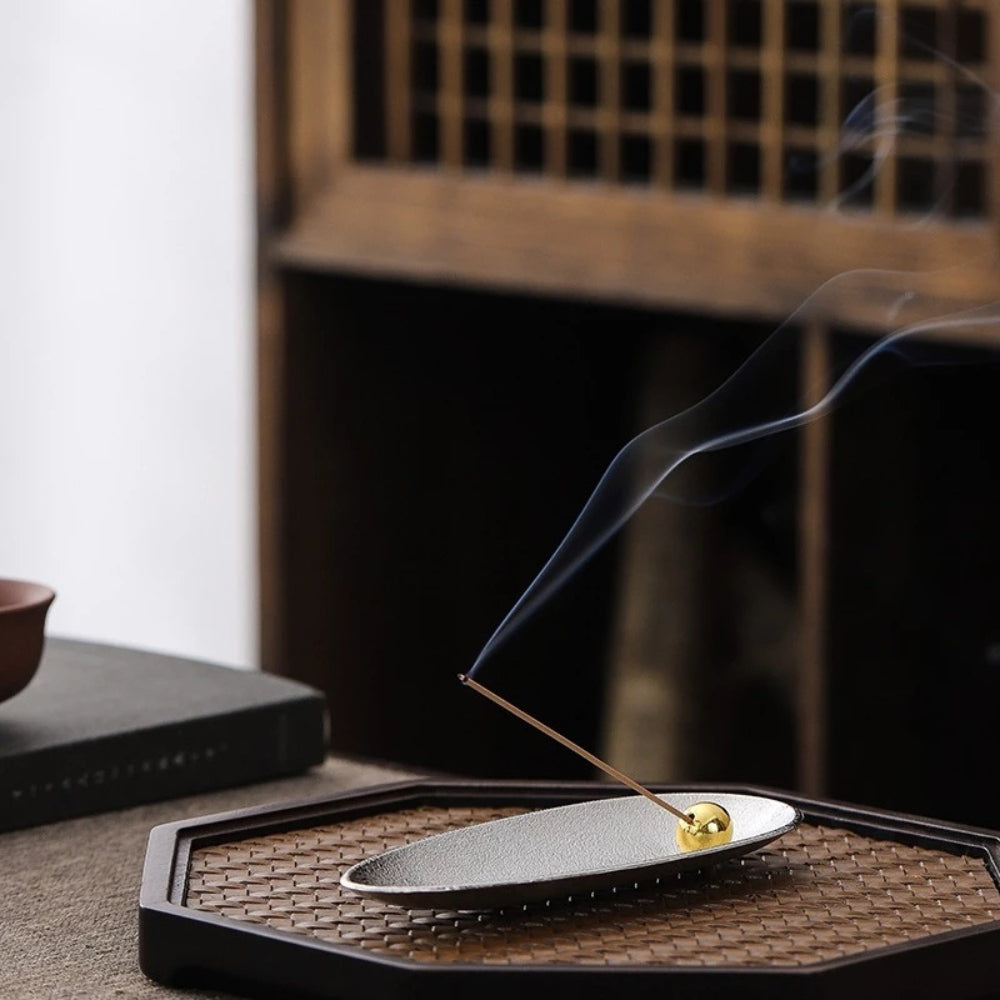 Movable Alloy Bead Incense Holder for Meditation
