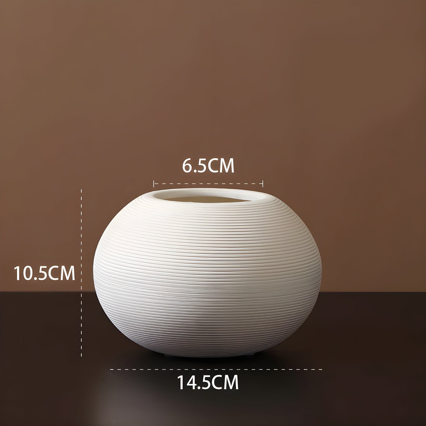 Handcrafted Ceramic Zen Vase with Black-and-White Design