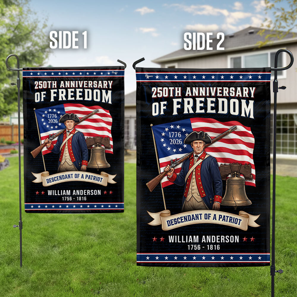 Custom Printed 250-Year Patriot Flag for Indoor Outdoor Use