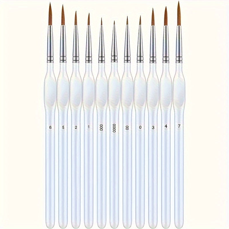 Precision Detail Brush with Ergonomic Handle for Acrylic, Oil, and Watercolor Painting