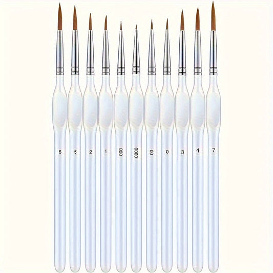 Precision Detail Brush with Ergonomic Handle for Acrylic, Oil, and Watercolor Painting