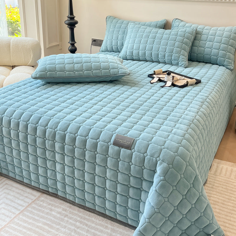 Plush Square Textured Throw Blanket – Soft Cozy Sofa and Bed Cover