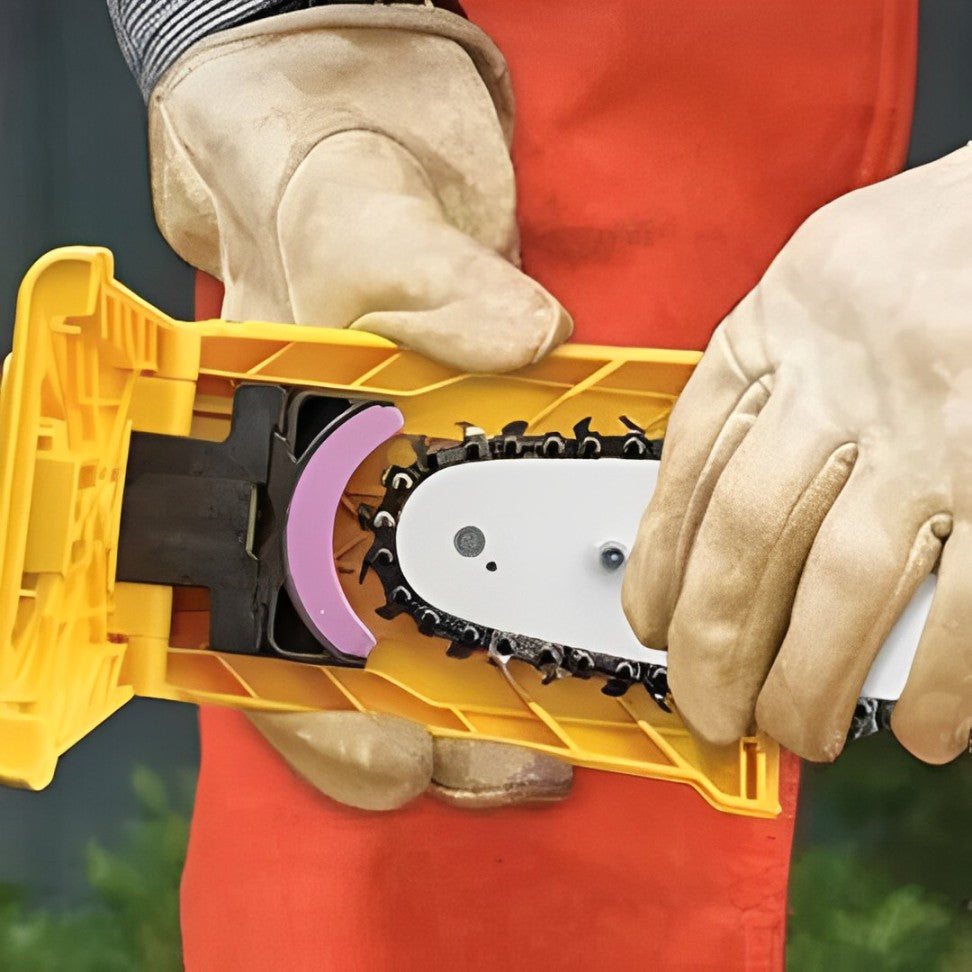 Chainsaw Chain Sharpener with Quick Sharpening Attachment