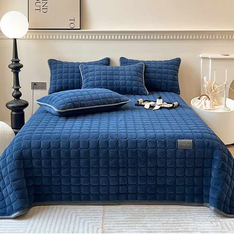 Plush Square Textured Throw Blanket – Soft Cozy Sofa and Bed Cover