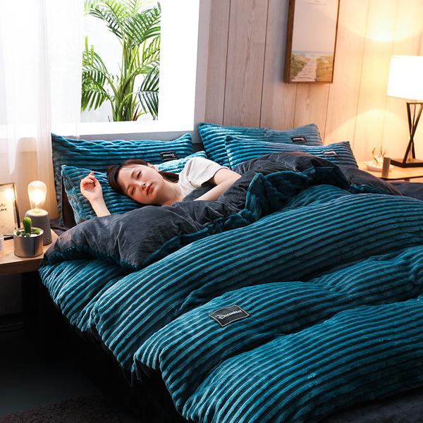 Thick Corduroy Velvet Bedding Set - Cozy Winter Comfort