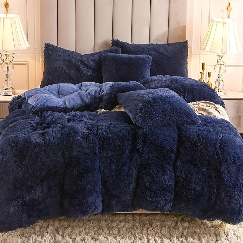 Silk Bamboo Duvet Cover Set with Zipper and Pillowcases