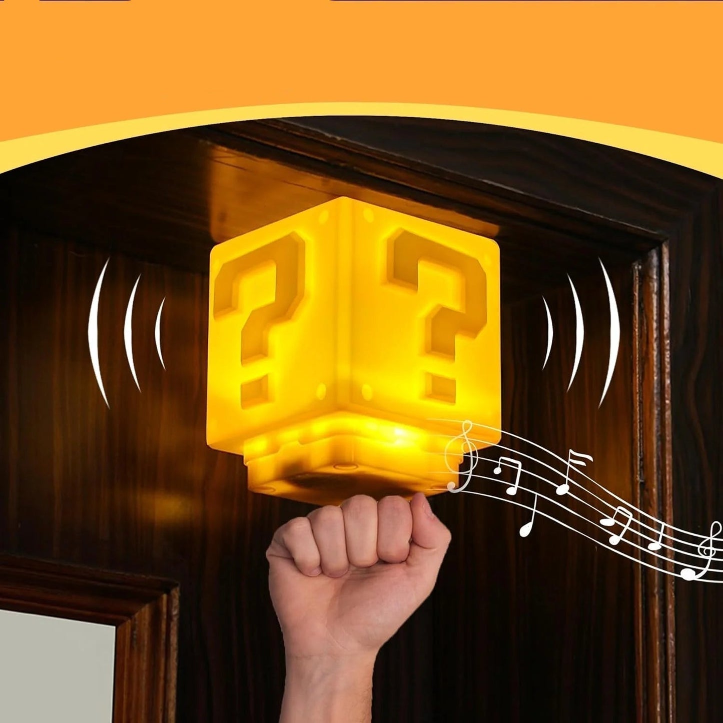 Power-Up Block Night Light - Interactive Mario Game Lamp