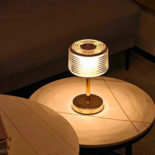 Wireless Rechargeable LED Table Lamp - Modern Portable Design in White, Black, or Gold