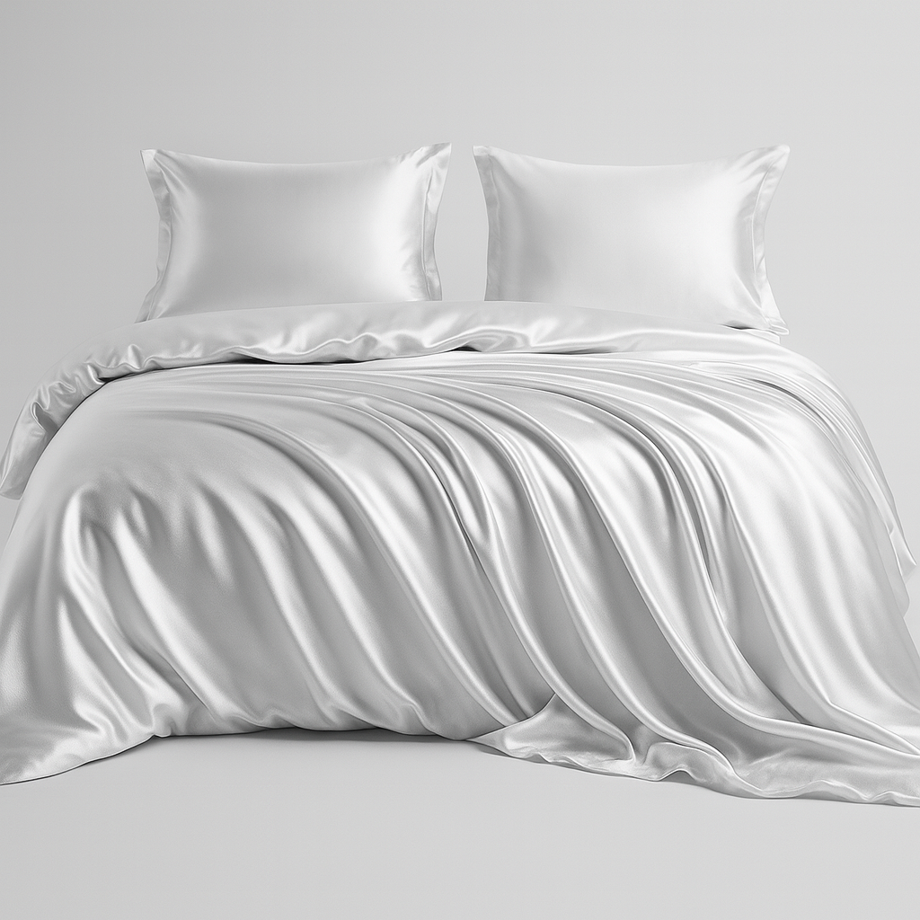 Hypoallergenic Silk Satin Double Bedding Set
