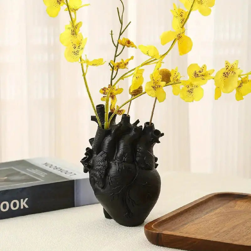 Heart-Shaped Ceramic Vase in Vibrant Colors