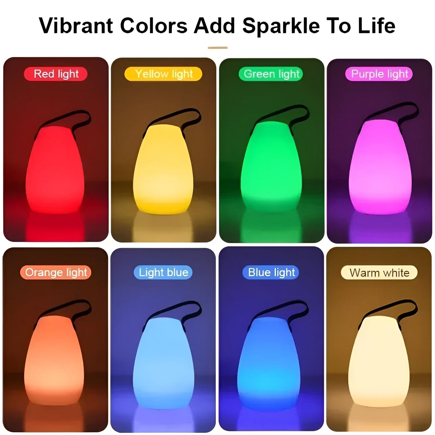 Waterproof Rechargeable Wireless LED Table Lamp with 16 Colors