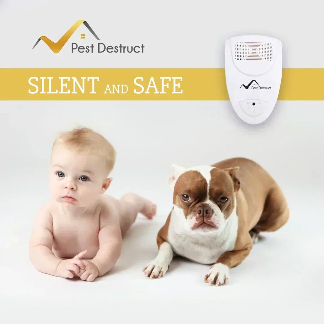 Ultrasonic Bed Bug Repellent Device - Safe for Kids and Pets, Eliminates Infestations in 48 Hours