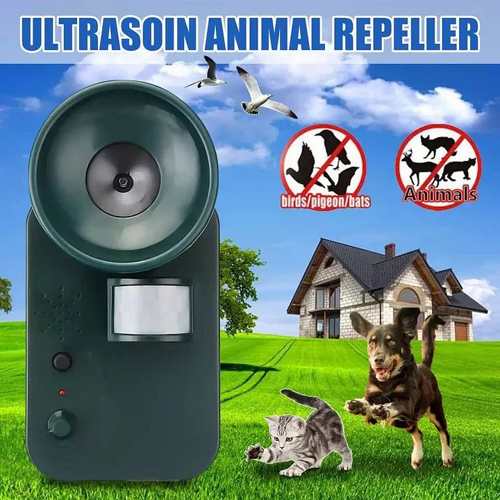9V DC Ultrasonic Cordless Pest Repeller for Outdoor Use, 5000ft Range