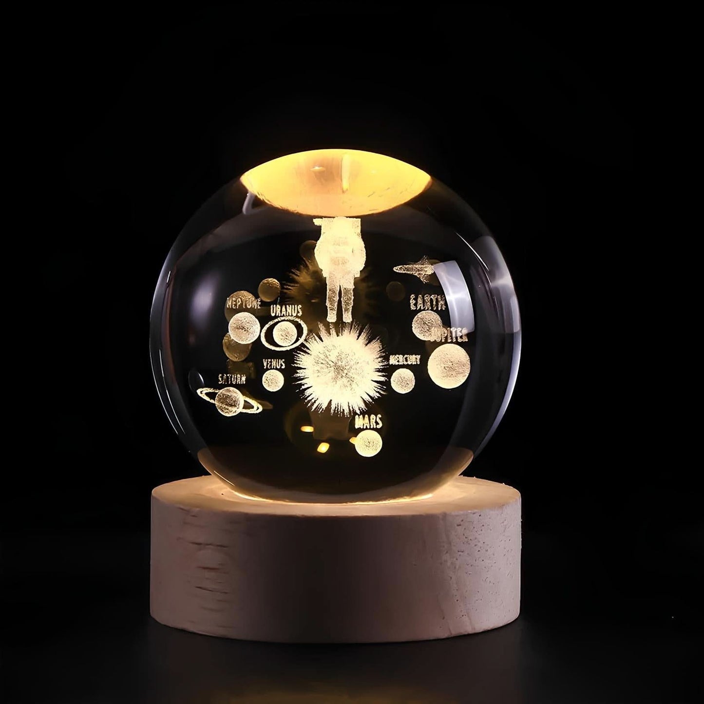 Luminous Crystal Sphere LED Night Light