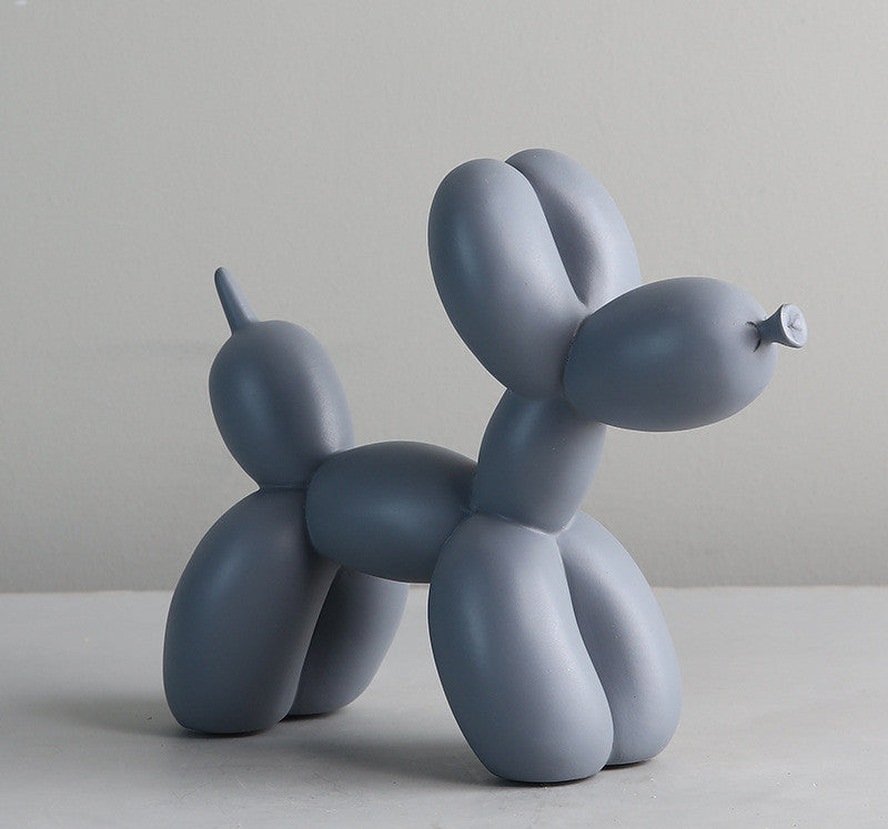 Black and White Balloon Dog Figurine