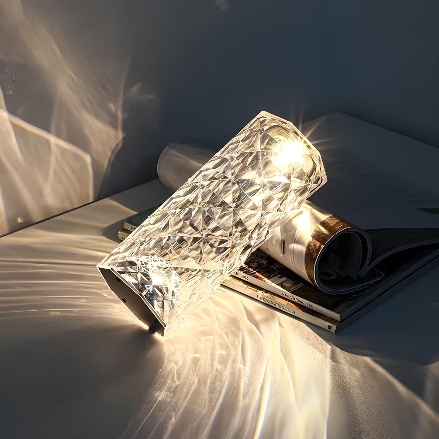 Crystal Touch Control Table Lamp with 16 Color Options