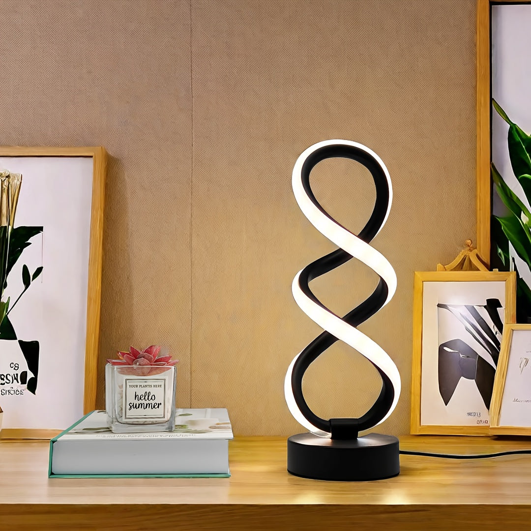 Adjustable Spiral Table Lamp with Three Color Settings