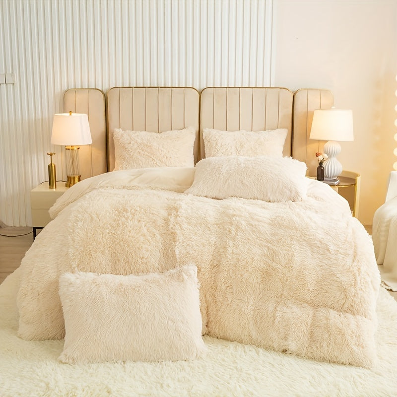 Ultra Soft Plush Duvet Cover Set with Zipper Closure