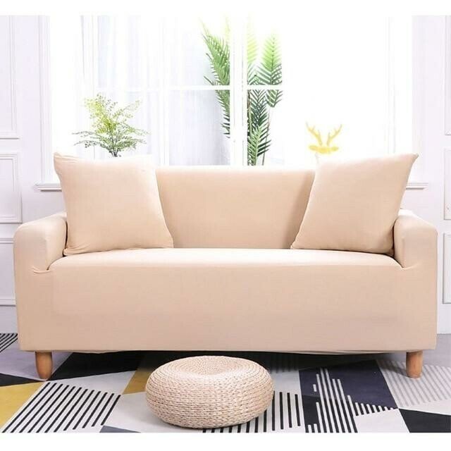Stretchable Slipcover Sofa Protector in Plain Color