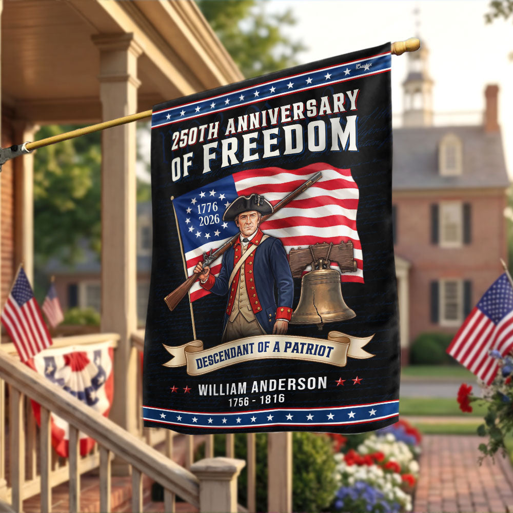 Custom Printed 250-Year Patriot Flag for Indoor Outdoor Use