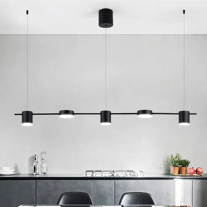 Modern Aluminium Drum Pendant Light with Adjustable LED