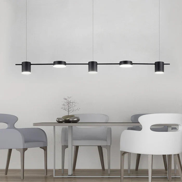 Modern Aluminium Drum Pendant Light with Adjustable LED