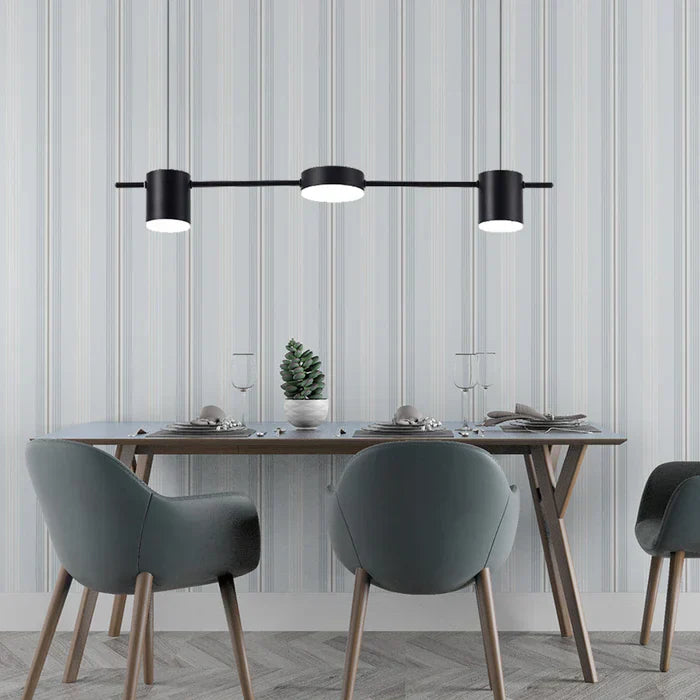 Modern Aluminium Drum Pendant Light with Adjustable LED
