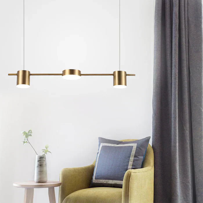 Modern Aluminium Drum Pendant Light with Adjustable LED