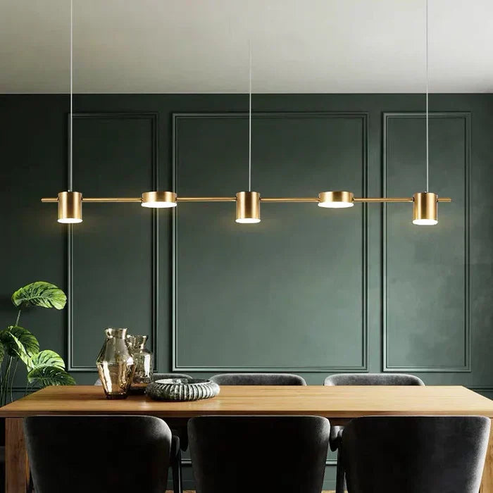 Modern Aluminium Drum Pendant Light with Adjustable LED