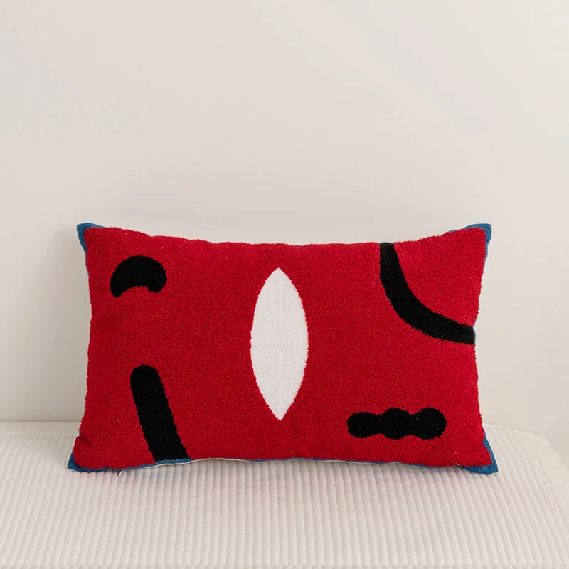 Cozy Abstract Embroidery Cotton Cushion Covers