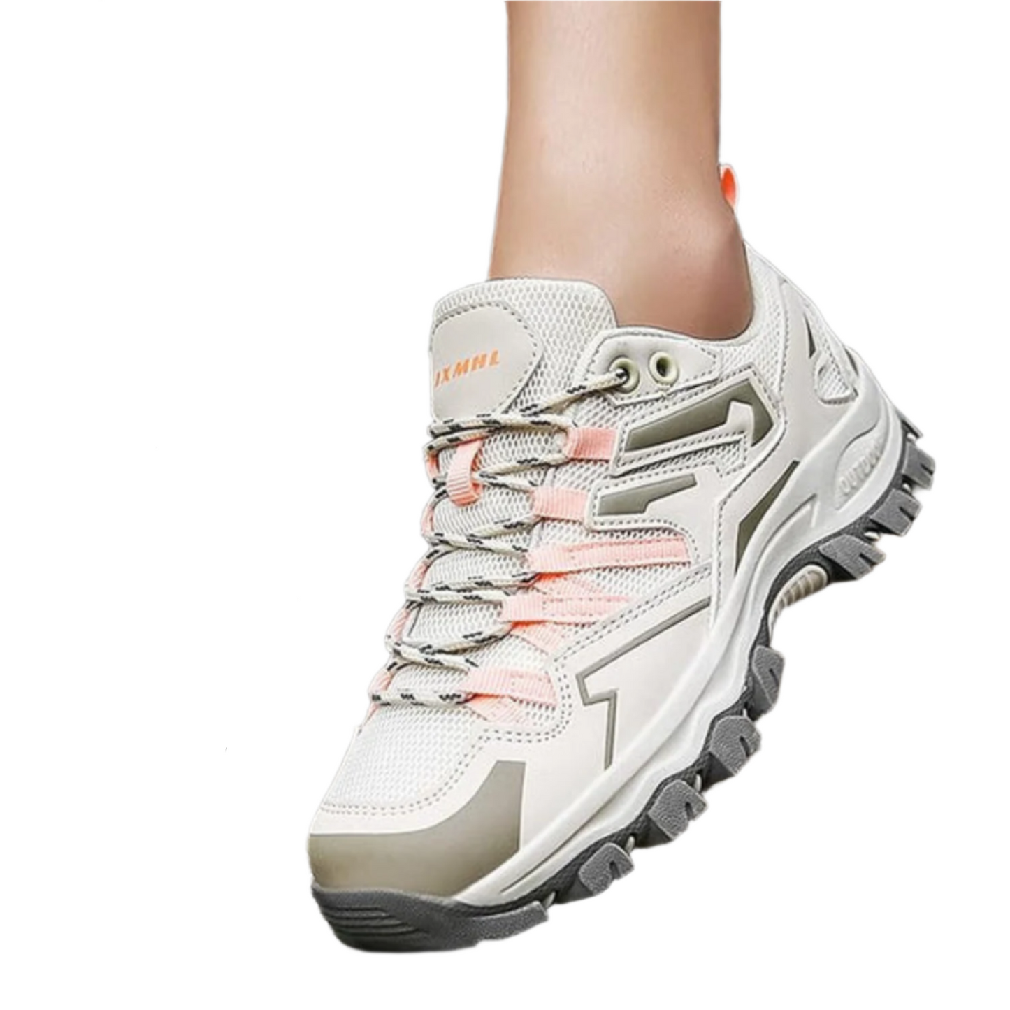Sporty Women's Walking Sneakers with Breathable Mesh and Traction Sole