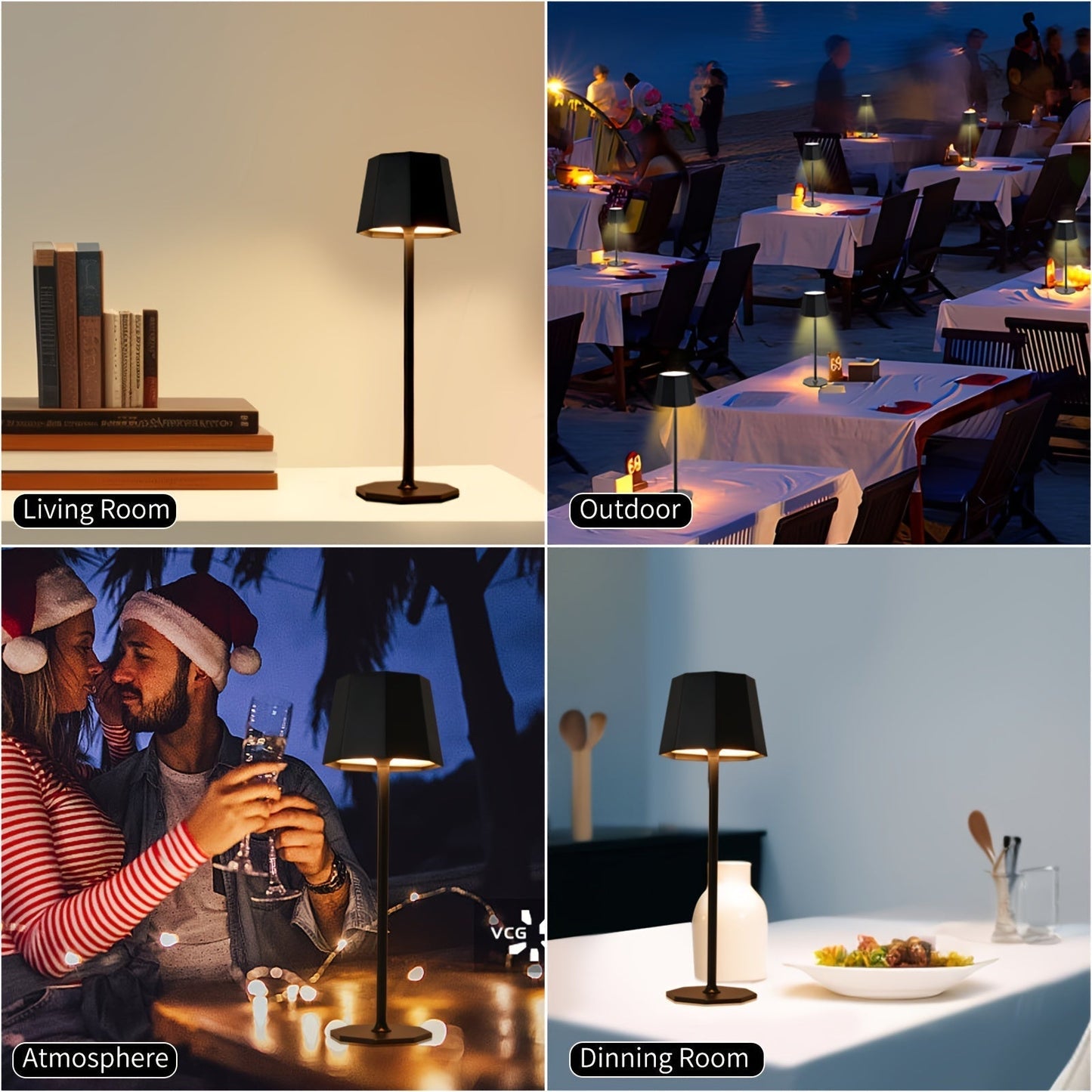 Cordless Battery-Powered Table Lamp Set - Soft Ambient Lighting