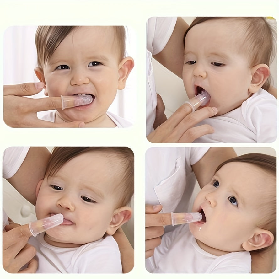 Soft Silicone Finger Toothbrush for Infants - Gentle Oral Care and Teething Relief