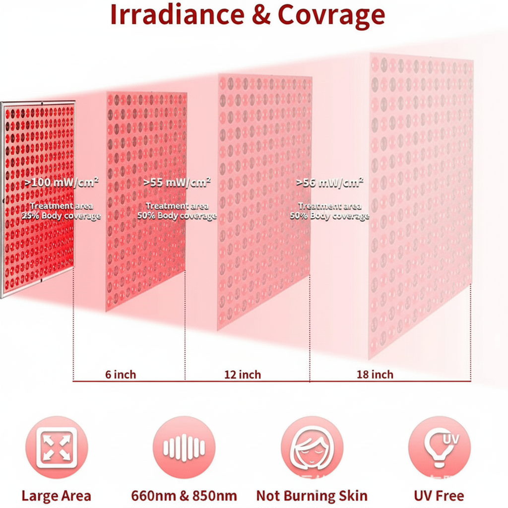 Infrared Light Therapy Panel for Skin Rejuvenation and Muscle Relaxation