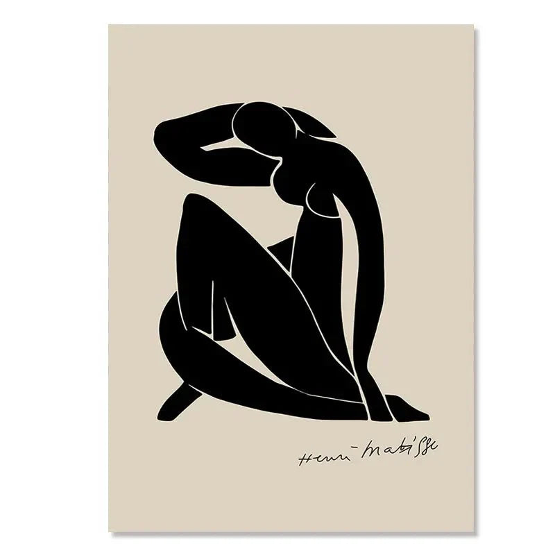 Abstract Canvas Wall Art Print - Modern Waterproof Ink Design
