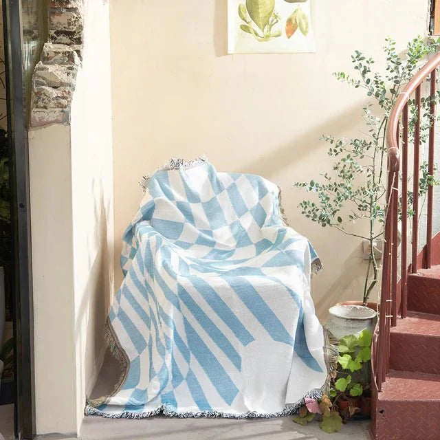 Abstract Woven Tapestry Throw Blanket