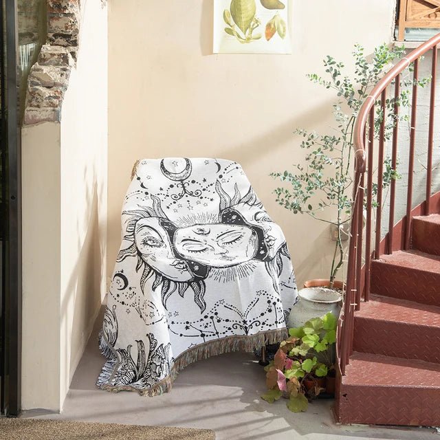 Abstract Woven Tapestry Throw Blanket