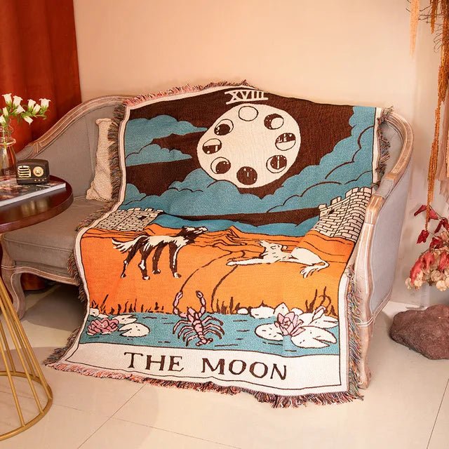 Abstract Woven Tapestry Throw Blanket