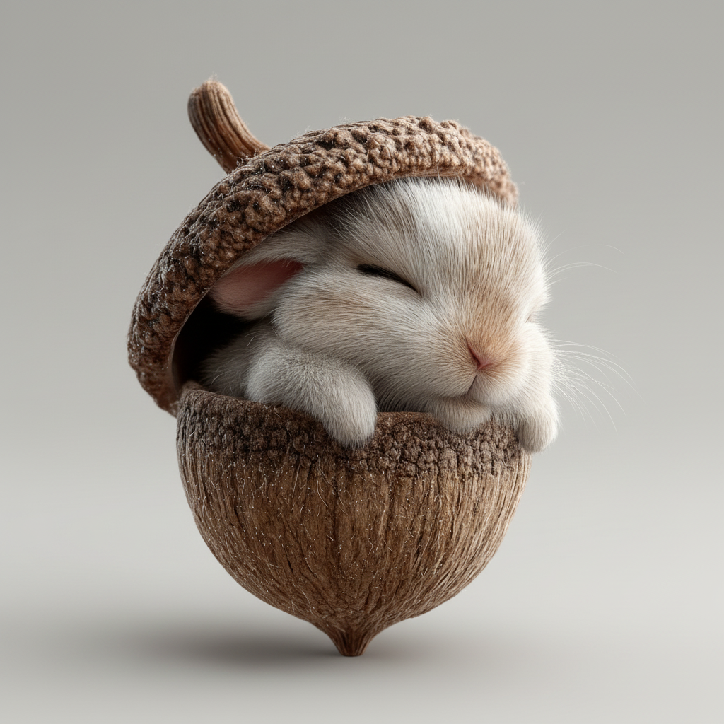 Plush Acorn Christmas Ornament - Cute Holiday Decoration