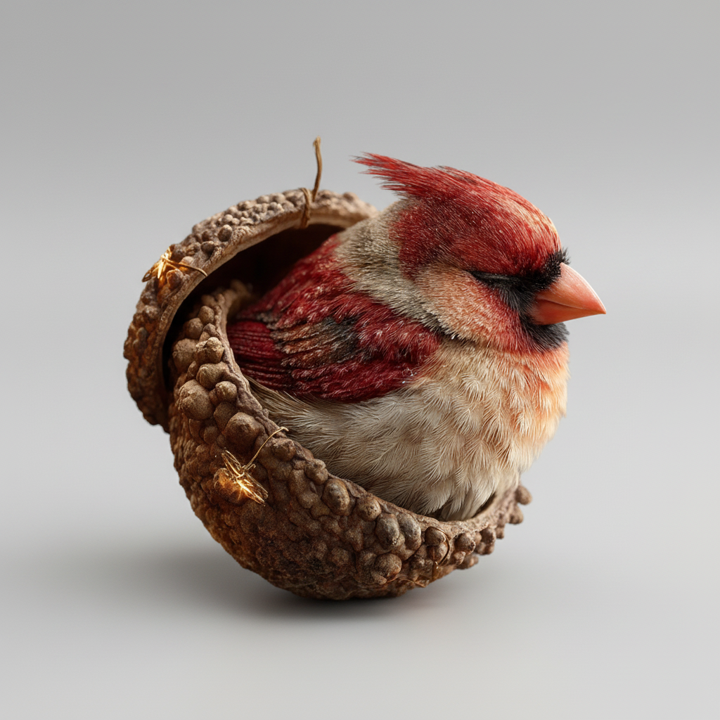 Plush Acorn Christmas Ornament - Cute Holiday Decoration
