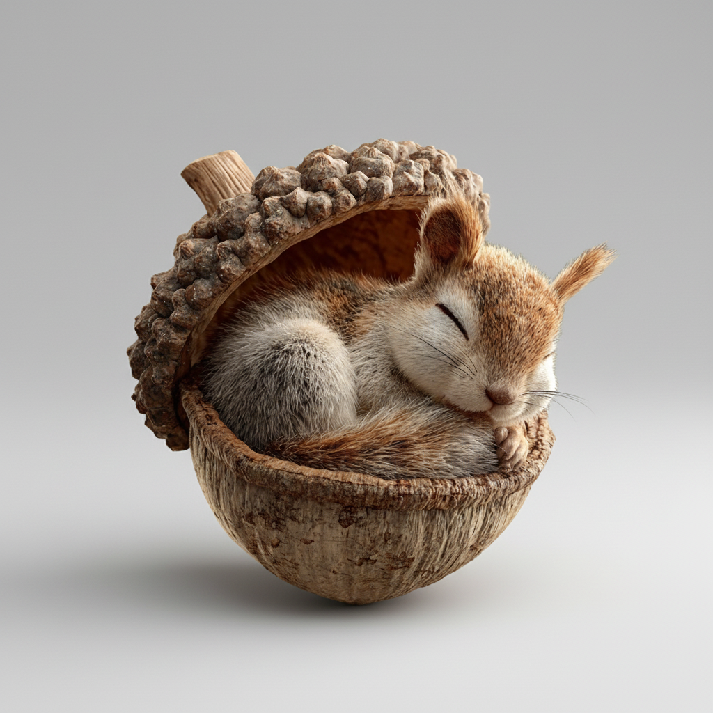 Plush Acorn Christmas Ornament - Cute Holiday Decoration