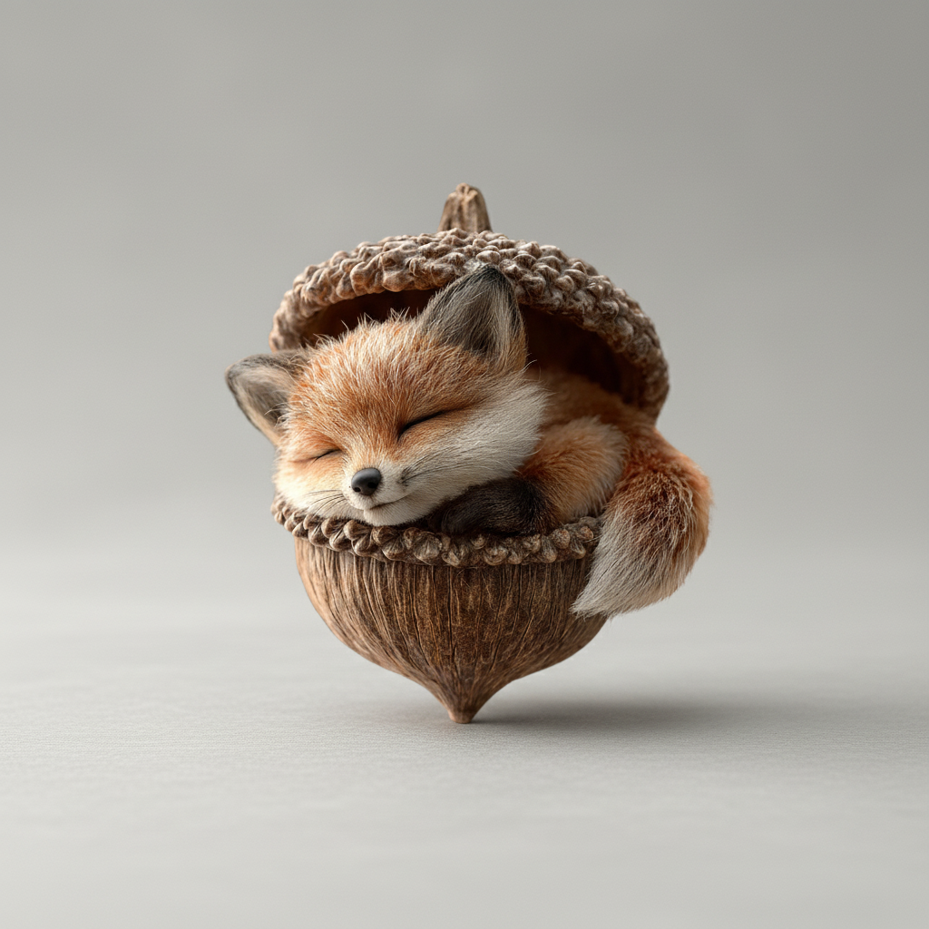 Plush Acorn Christmas Ornament - Cute Holiday Decoration