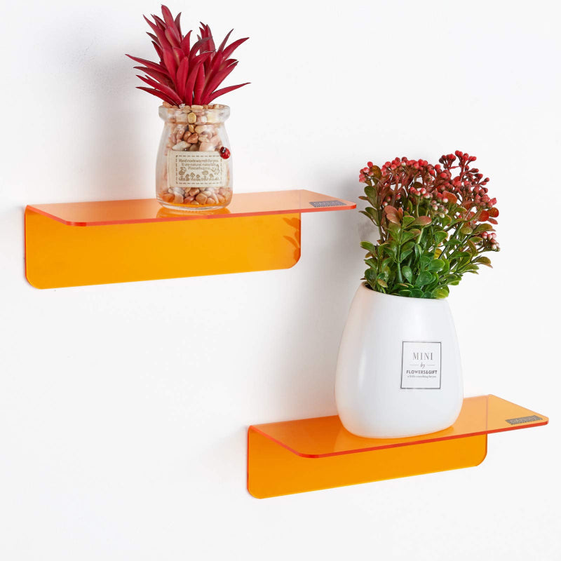 Neon Acrylic Floating Shelf Set for Small Items