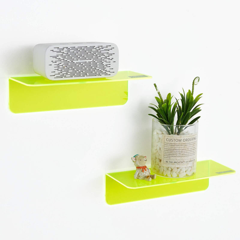 Neon Acrylic Floating Shelf Set of 2