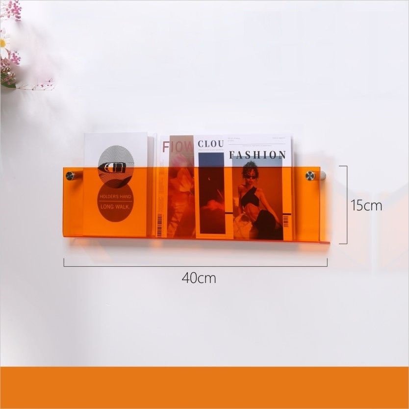Clear Acrylic Wall-Mounted Magazine Holder