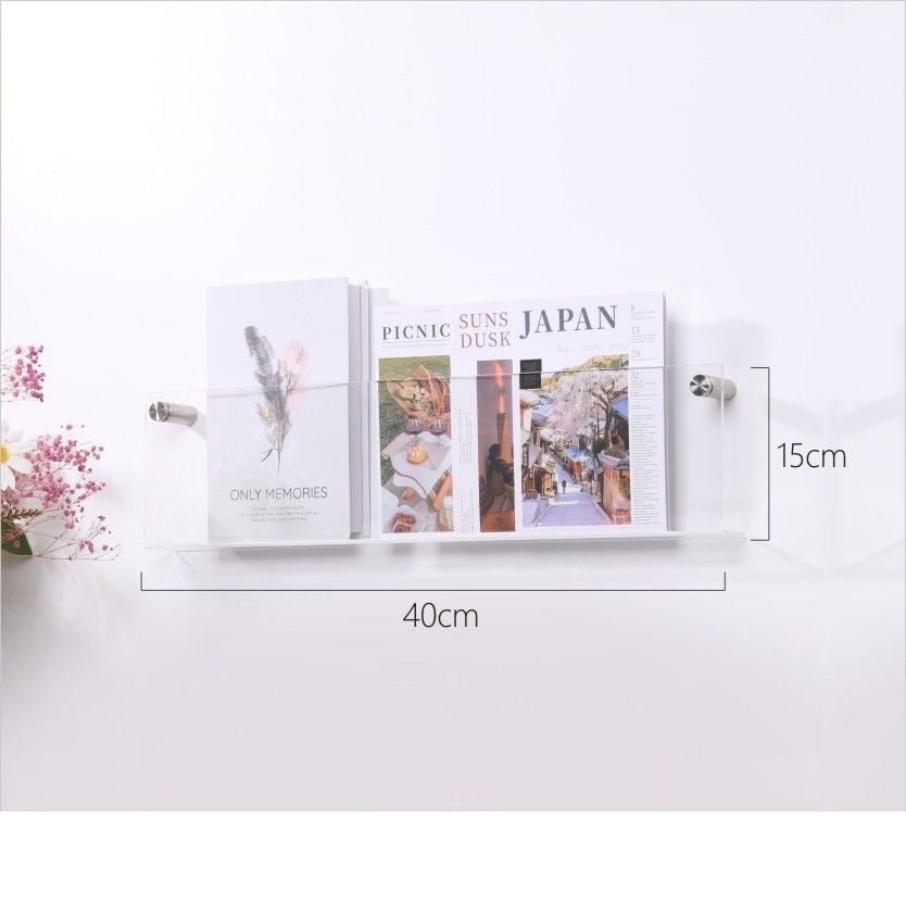 Clear Acrylic Wall-Mounted Magazine Holder