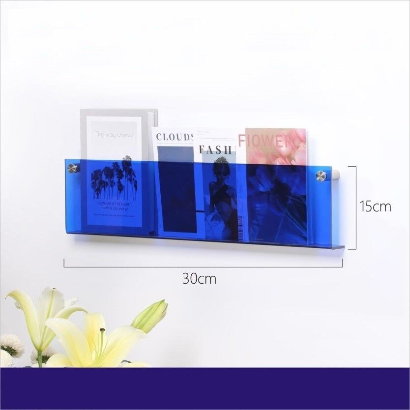 Acrylic Wall-Mounted Floating Magazine Holder