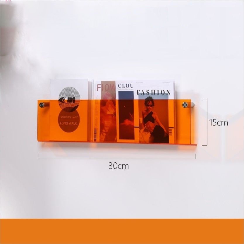 Clear Acrylic Wall-Mounted Magazine Holder