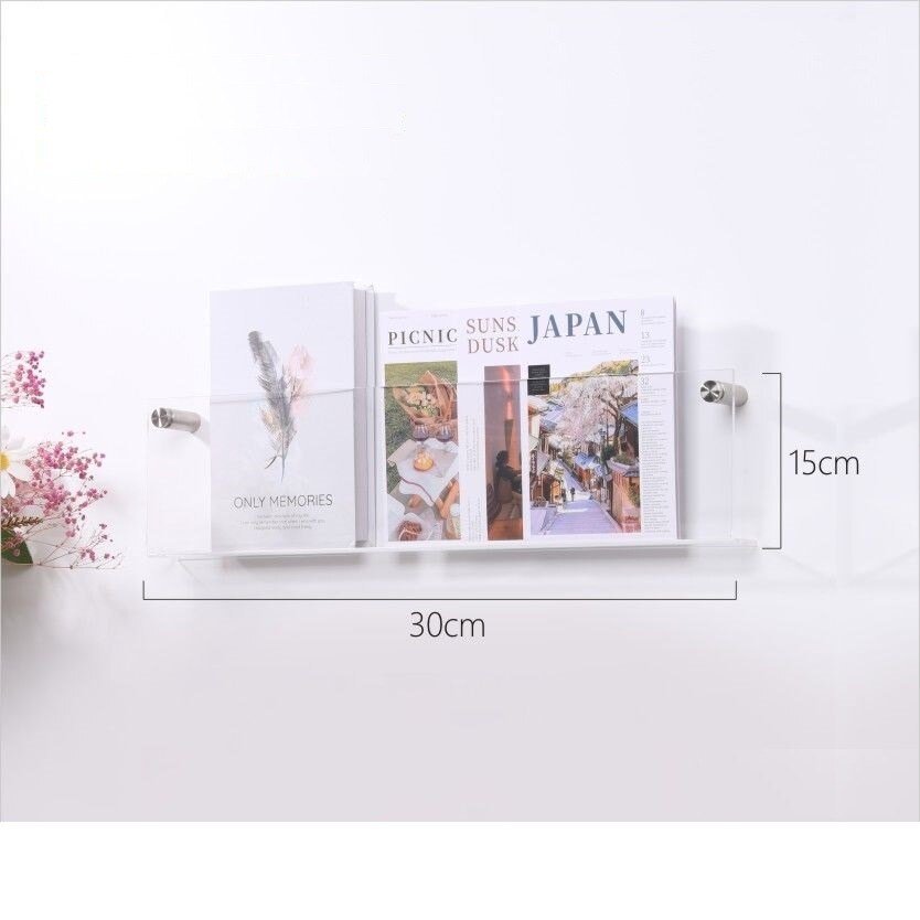 Clear Acrylic Wall-Mounted Magazine Holder