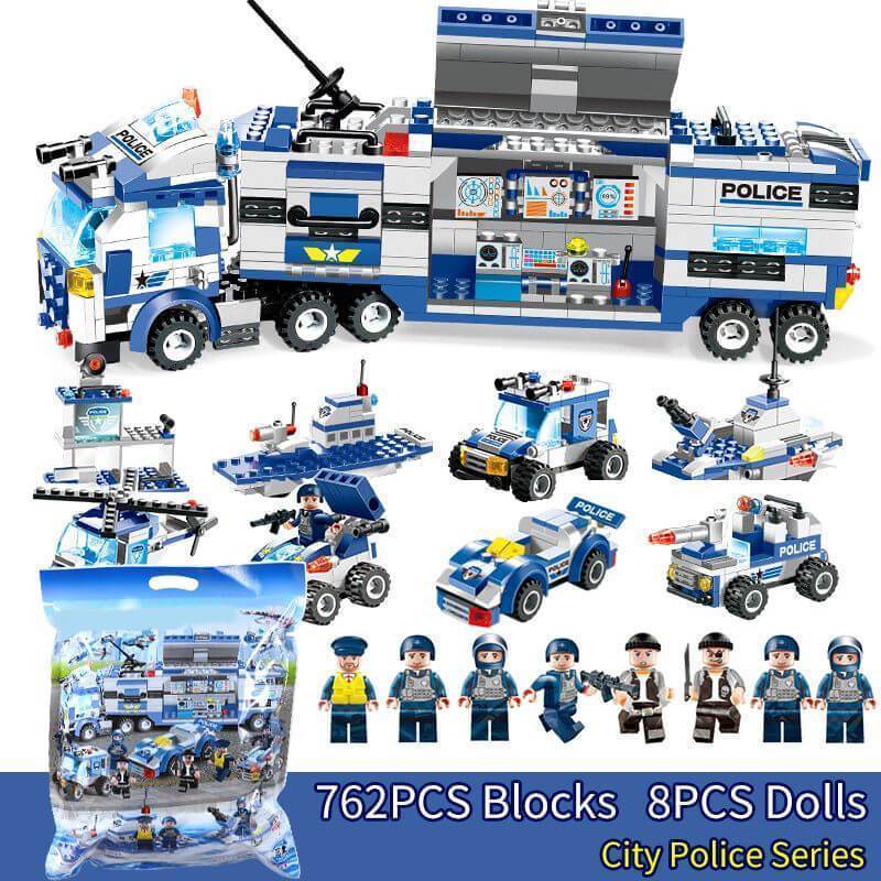 8-in-1 Building Set for Kids - Action-Packed Adventure Blocks